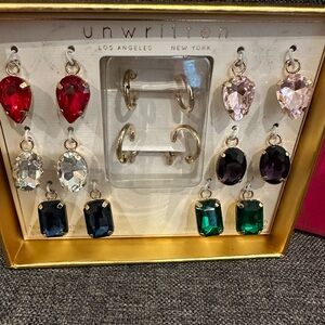 Unwritten Jewel-Toned Earring Collection